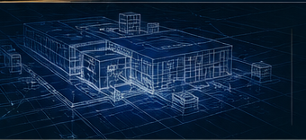 Technical visualization of the planned data center facility